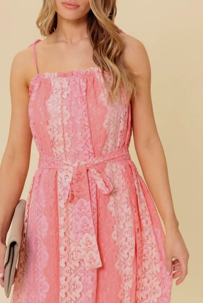 The Cora lace midi dress