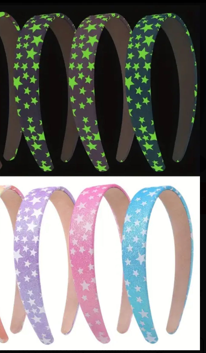 Glow in the dark Purple Star headband