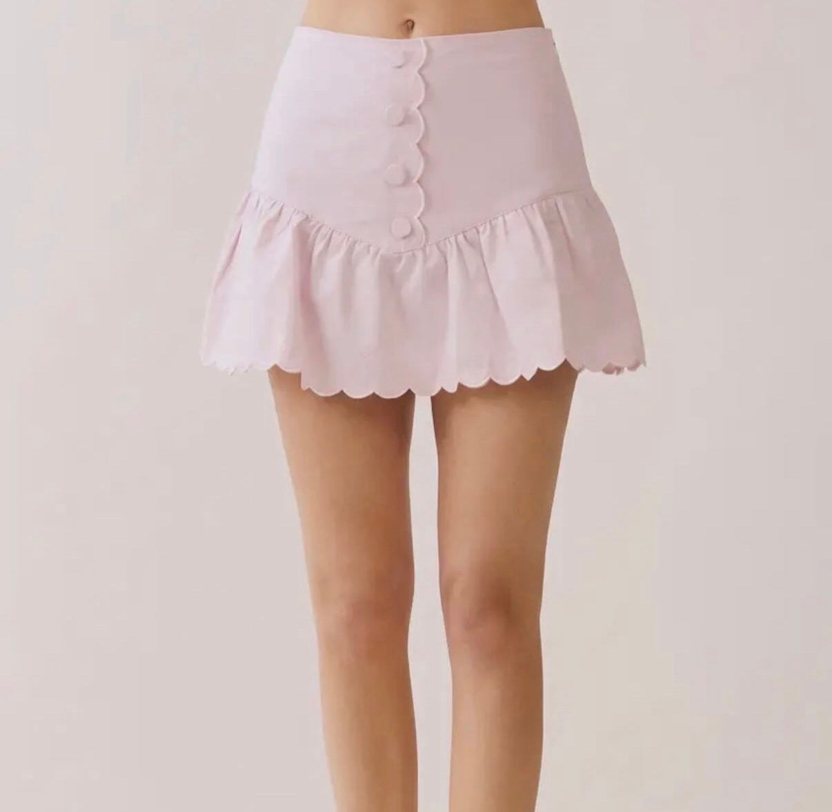 TCEC scallop skirt pink