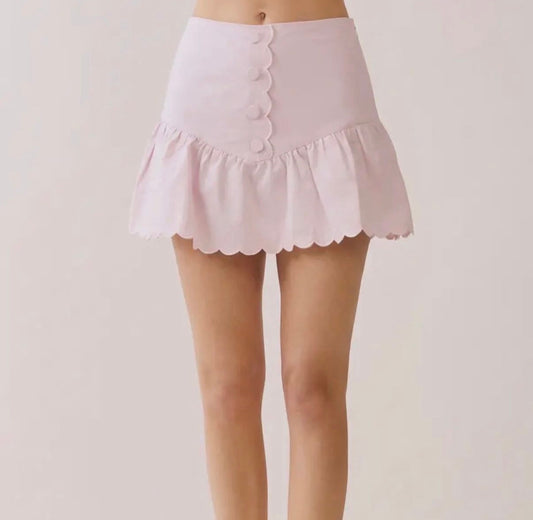 TCEC scallop skirt pink