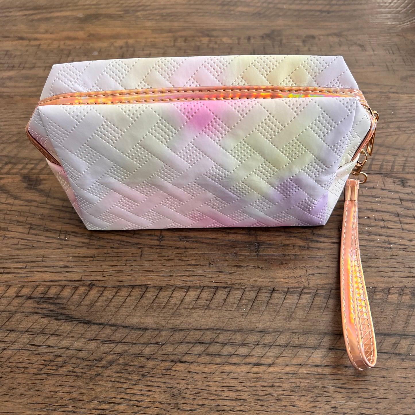 Pastel tie-dye accessories bag