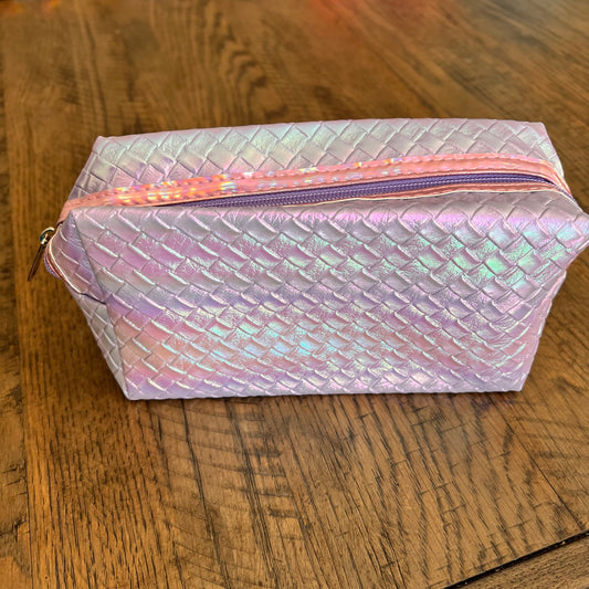 Iridescent Mermaid makeup accessories bag