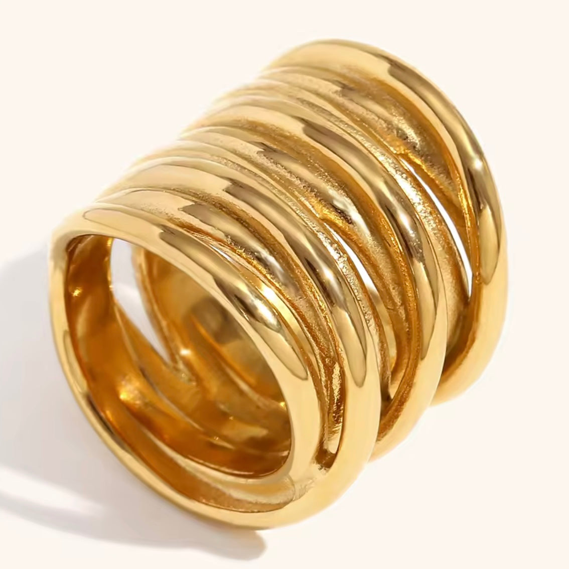 Gold scarf rings WITH scarf