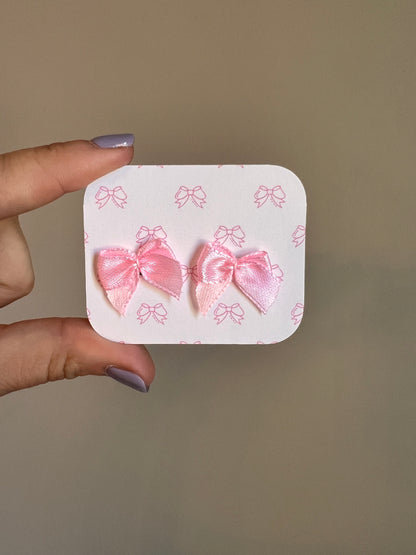 Ribbon Bow studs for Sensitive Ears