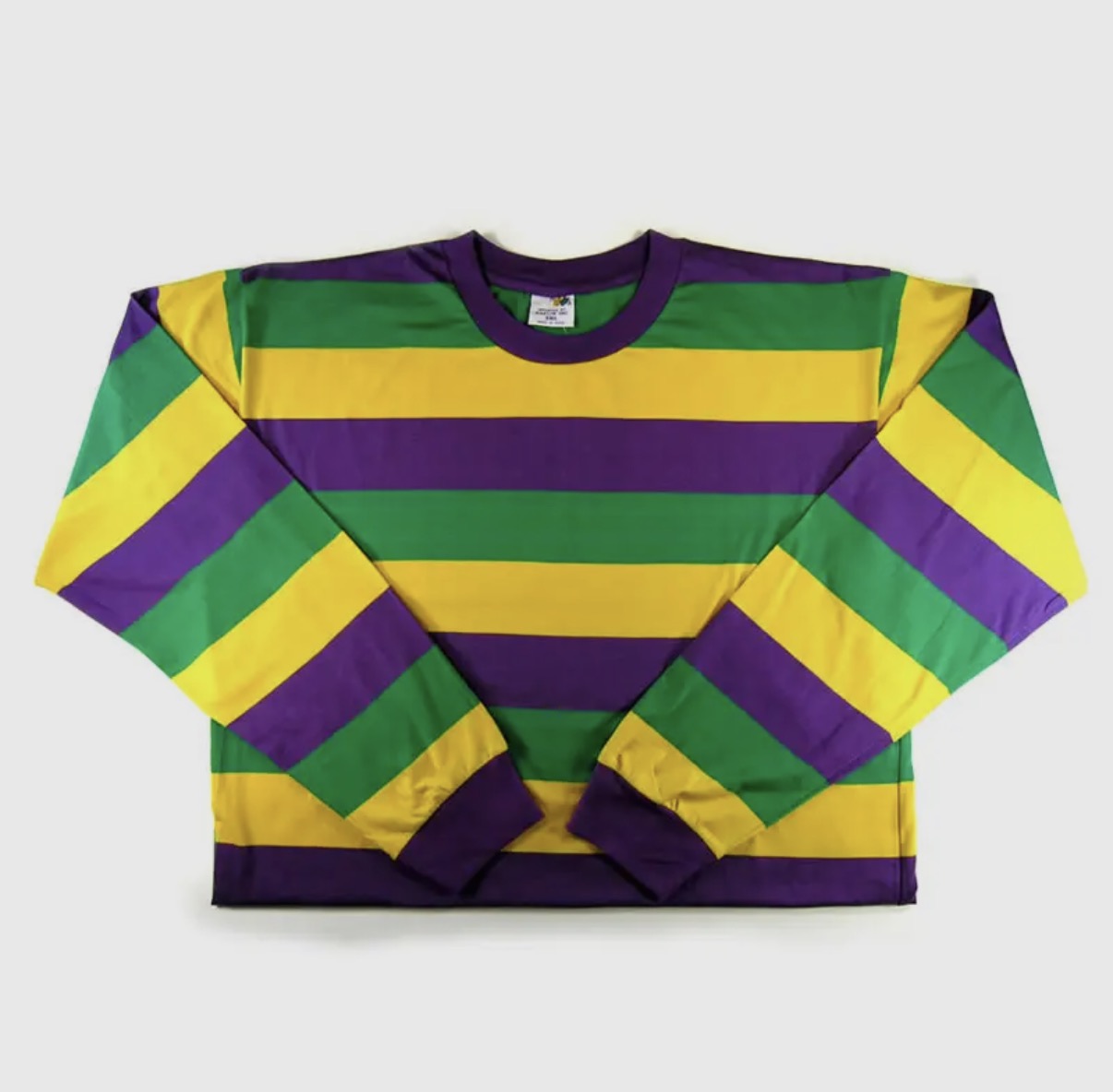 Kaplin Inc Youth Medium long sleeve Mardi Gras tee