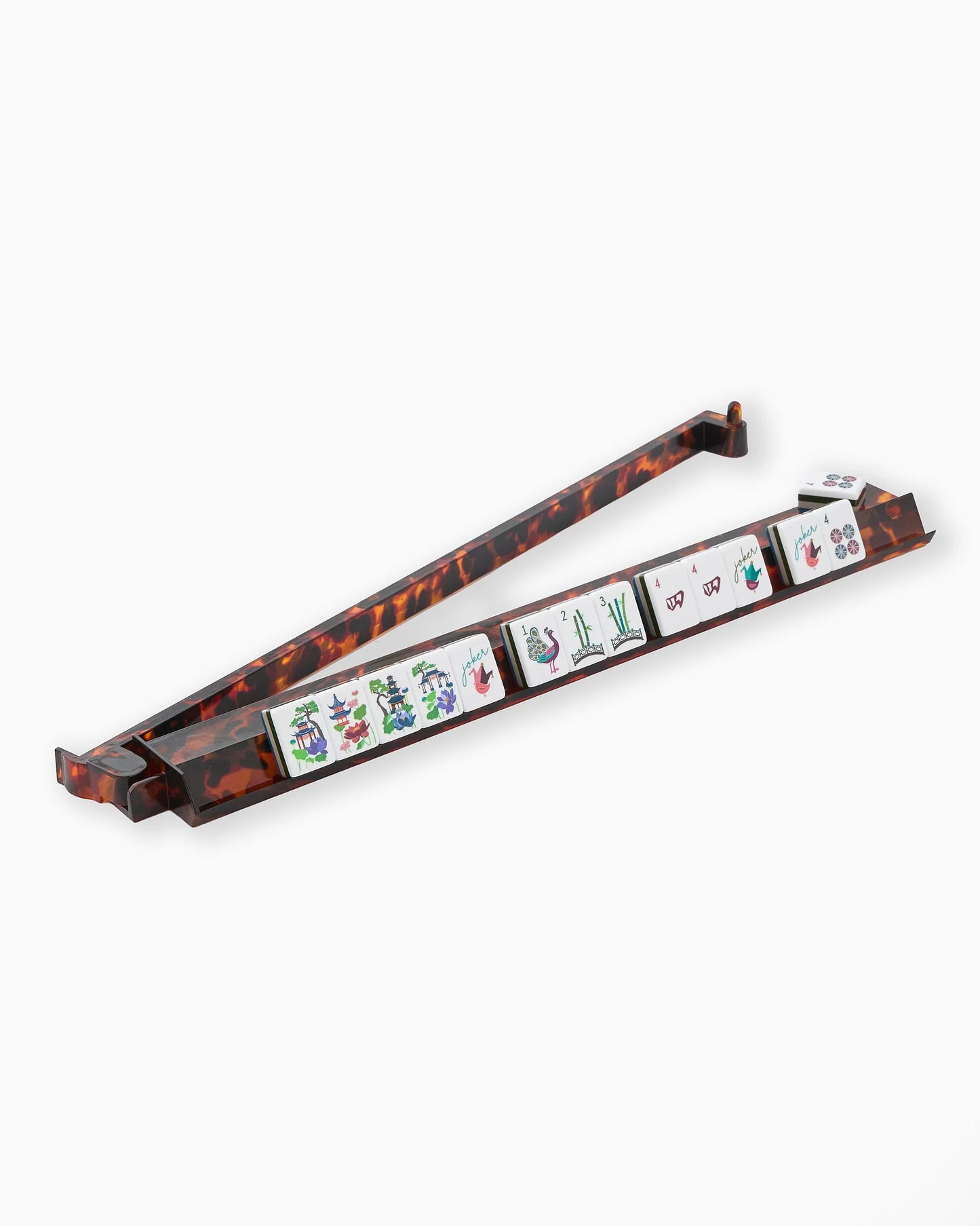 Tortoise Shell Mahjong Rack & Pusher Set