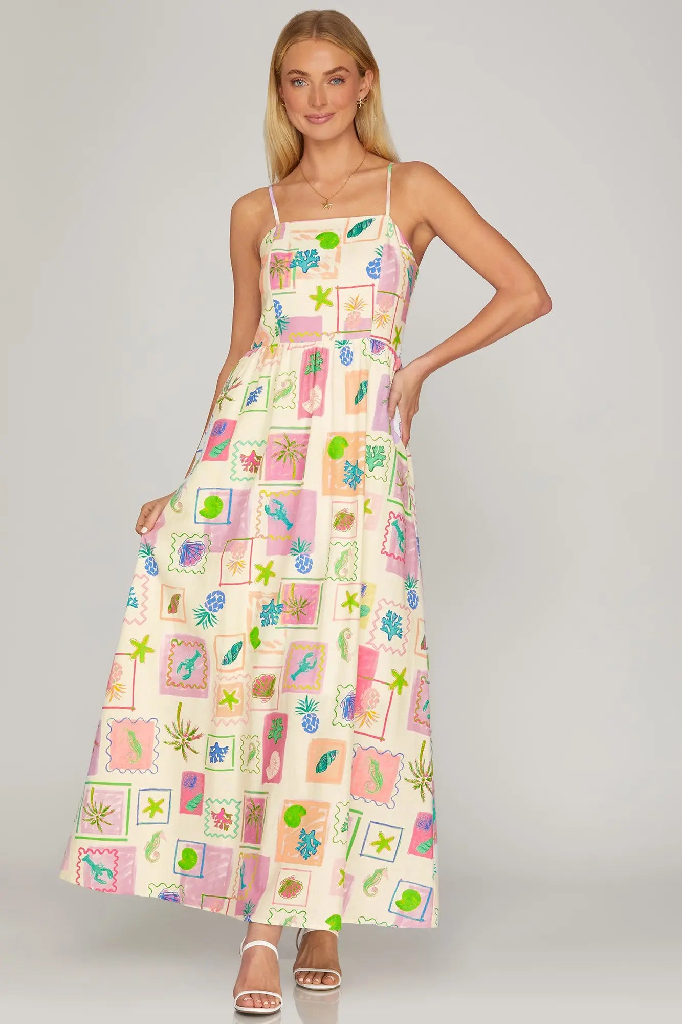 Coastal Cami Maxi Dress / Pink