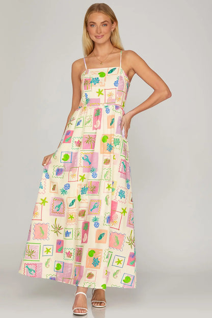 Coastal Cami Maxi Dress / Pink