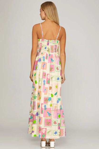 Coastal Cami Maxi Dress / Pink