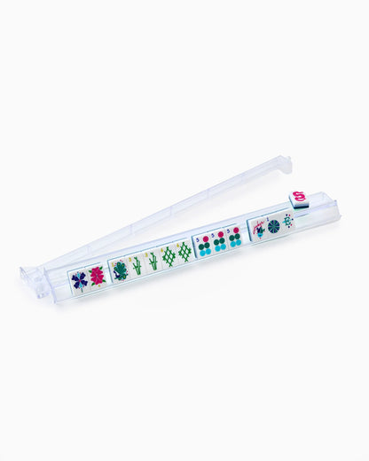Clear Acrylic Mahjong Tile Rack & Pushers Set