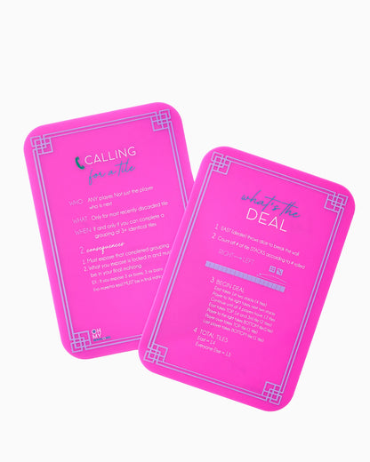 Pink mahjong tile shufflers