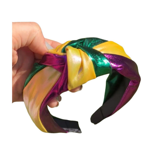 Mardi Gras Colors Metallic Headband