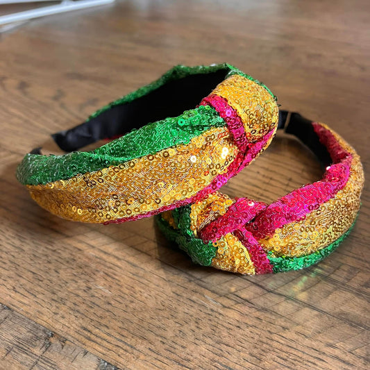 Sequin Mardi Gras Headband