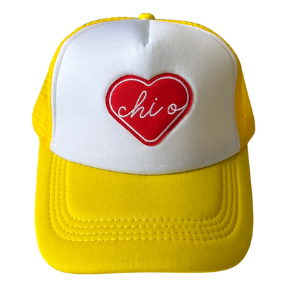 Sorority Whole Lotta Love Heart Trucker Hat: ALPHA GAMMA DELTA