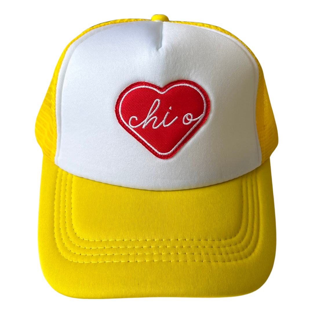 Sorority Whole Lotta Love Heart Trucker Hat: KAPPA DELTA