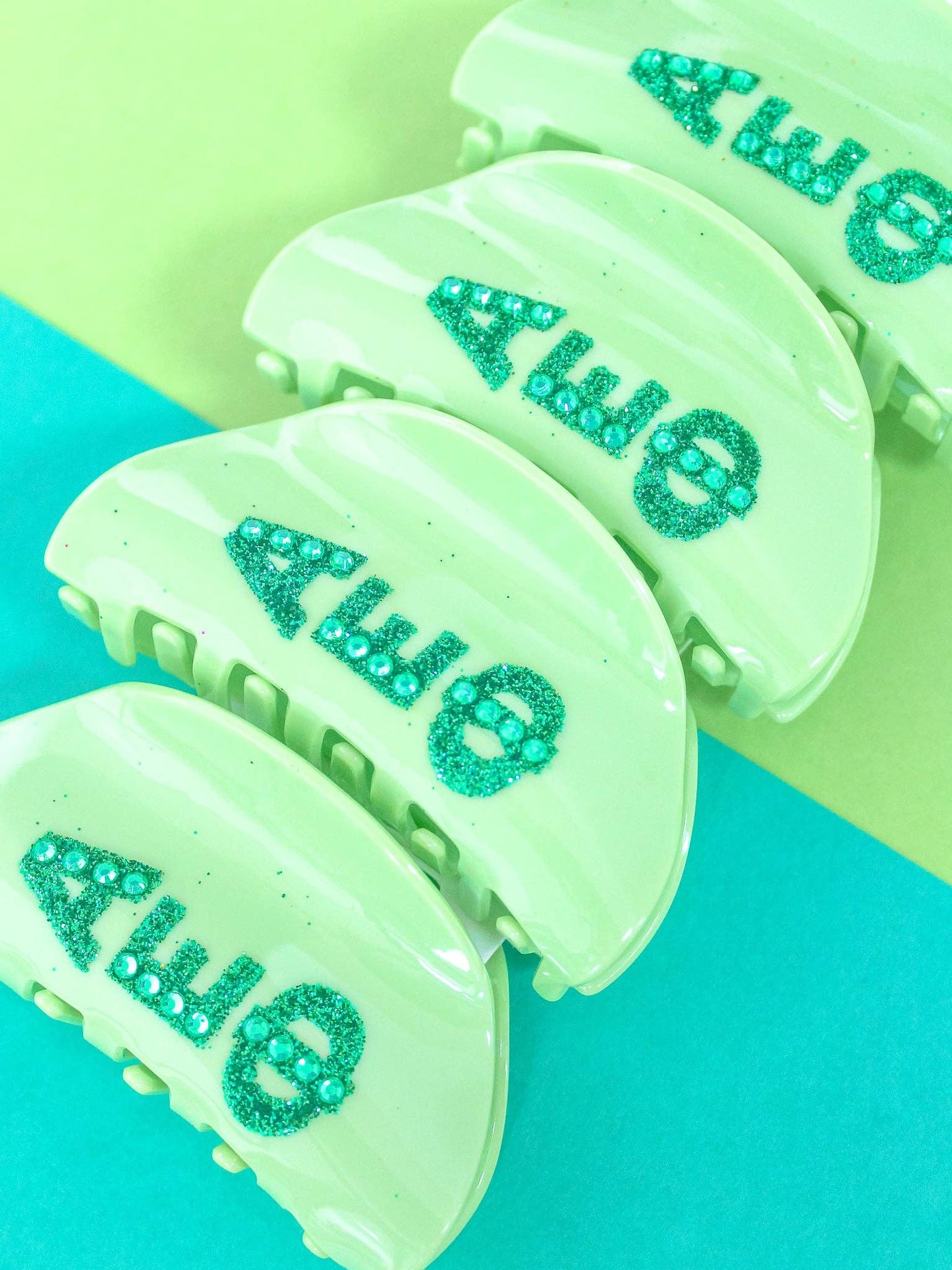 Girl On the Go Hair Claw Sorority Clip: ALPHA OMICRON PI