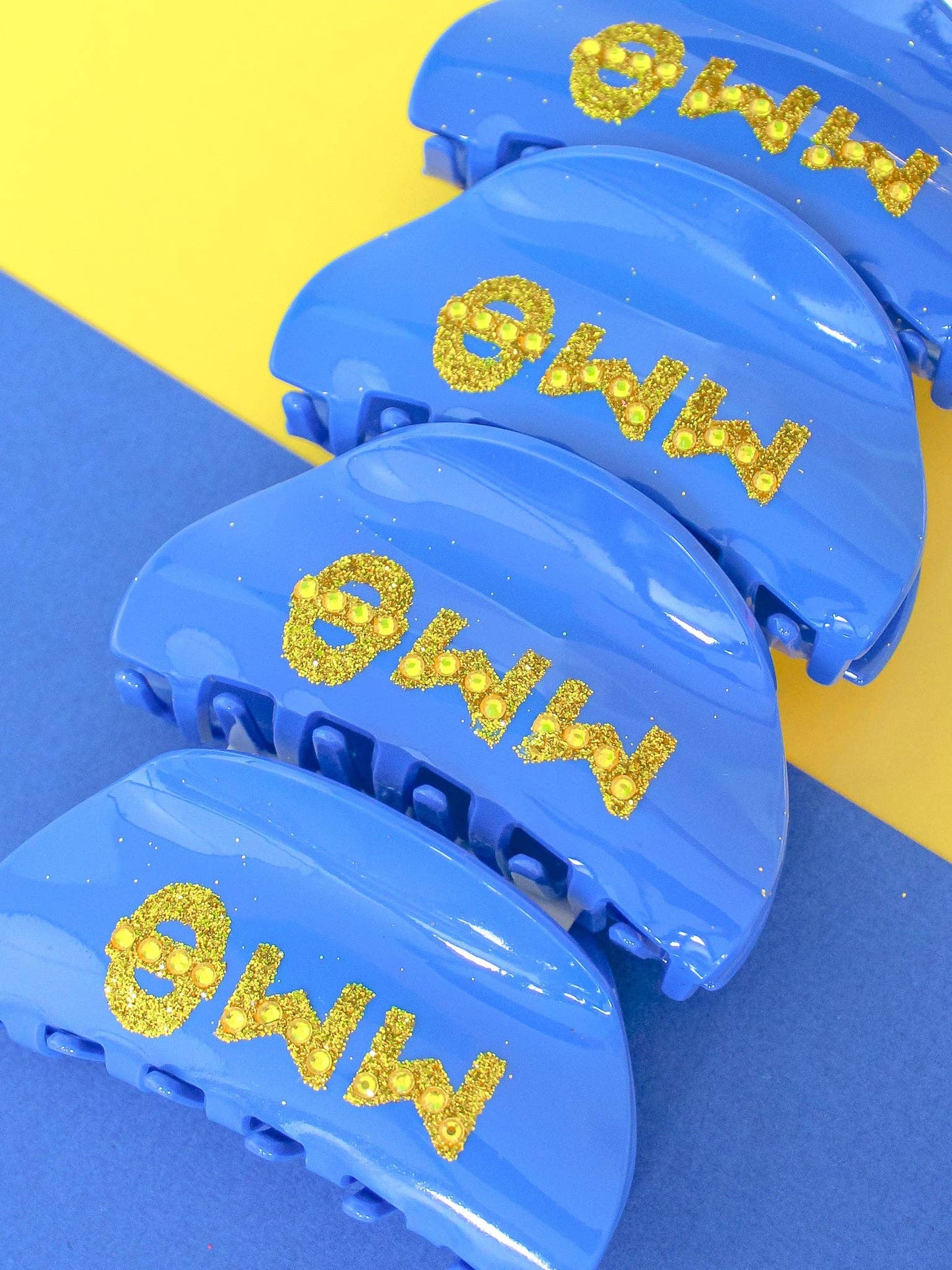 Girl On the Go Hair Claw Sorority Clip: ALPHA OMICRON PI
