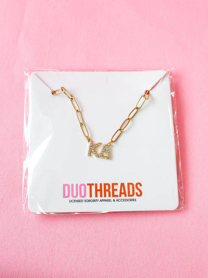 Rhinestone Sorority Necklace: KAPPA DELTA