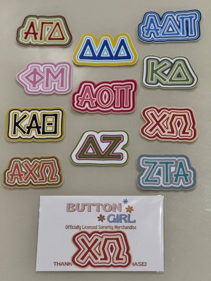 Sorority Greek Letters Colorful Vinyl Decal : Alpha Gamma Delta