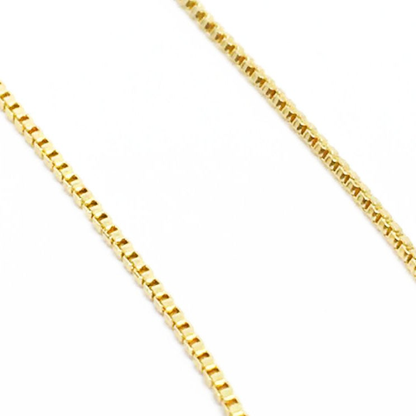 18k Gold Filled Box Chain Very Thin 0.5mm Jewelry Components - 16in