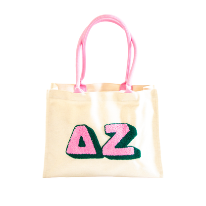 Chenille Sorority Gift Tote: ALPHA OMICRON PI