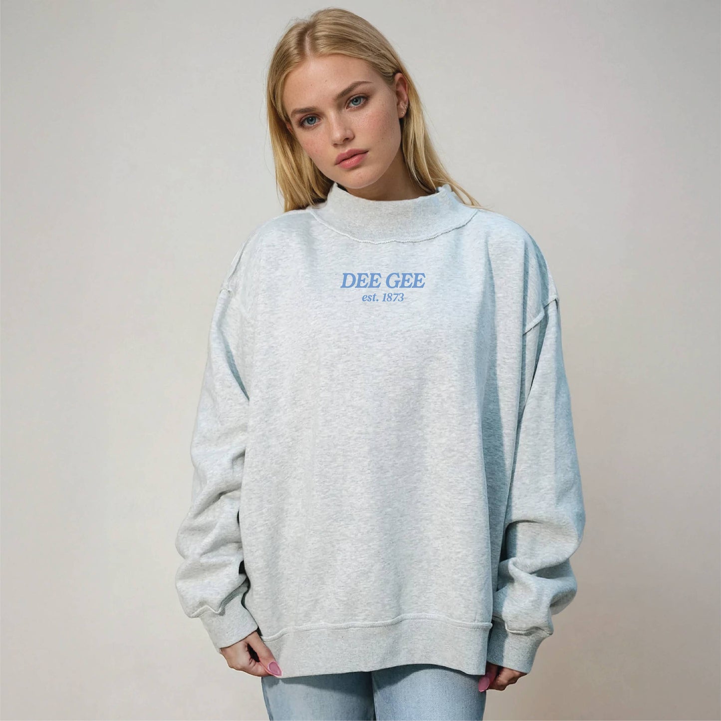 Sorority Chapter Mockneck Sweatshirt : Alpha Omicron Pi