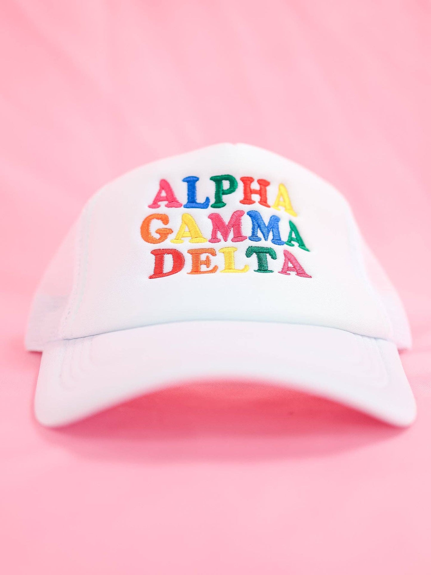 Sorority Fun Times Trucker Hat: ALPHA OMICRON PI