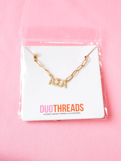 Rhinestone Sorority Necklace: KAPPA DELTA