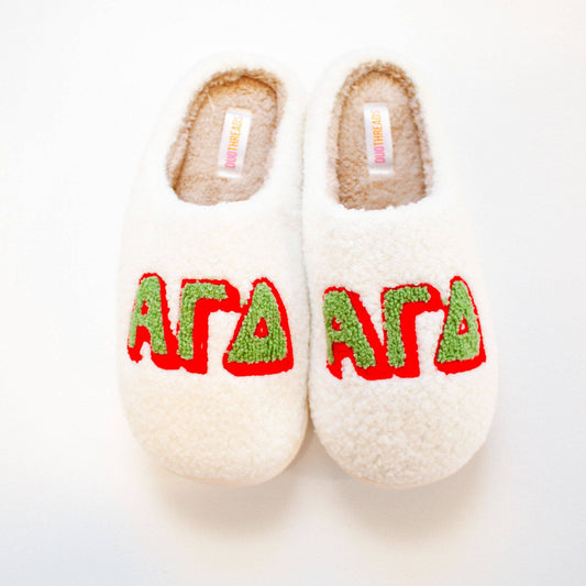 Alpha Gamma Delta Sorority Slipper Set : L/XL