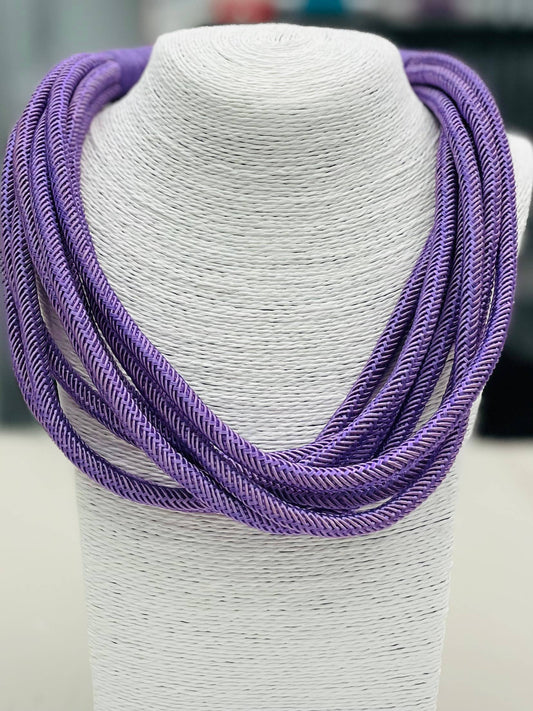 "Original" Slub 8-Strand Necklace (lilac)