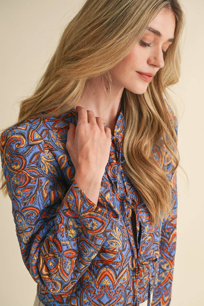 EXCLUSIVE PRINT QUILTED PAISLEY PRINT JACKET