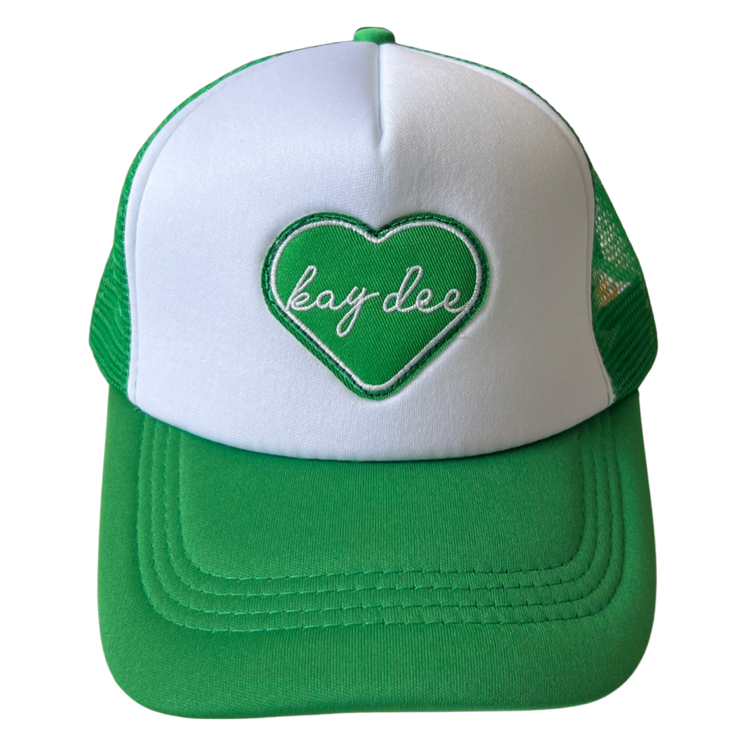 Sorority Whole Lotta Love Heart Trucker Hat: ALPHA GAMMA DELTA
