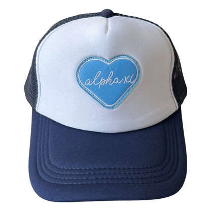 Sorority Whole Lotta Love Heart Trucker Hat: ALPHA GAMMA DELTA