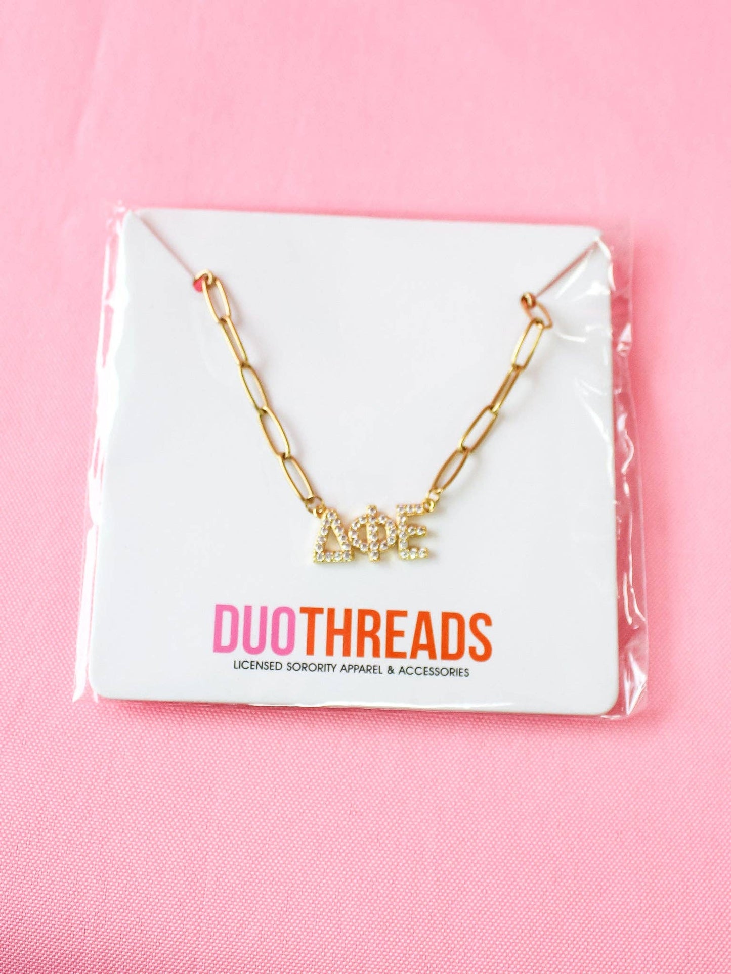 Rhinestone Sorority Necklace: KAPPA DELTA