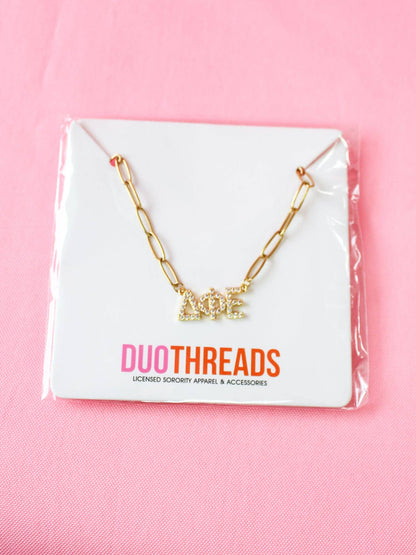 Rhinestone Sorority Necklace: KAPPA DELTA
