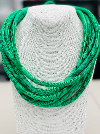 "Original" Slub 8-Strand Necklace (kelly green)