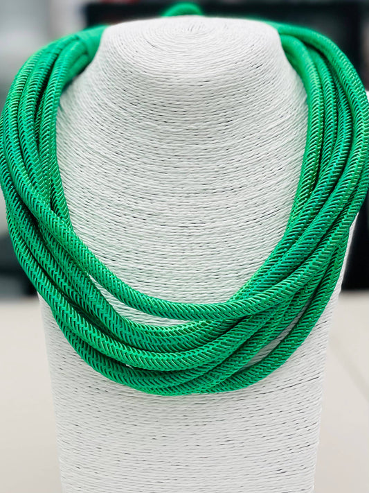 "Original" Slub 8-Strand Necklace (kelly green)