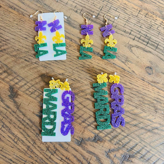 NOLA MARDI GRAS EARRINGS