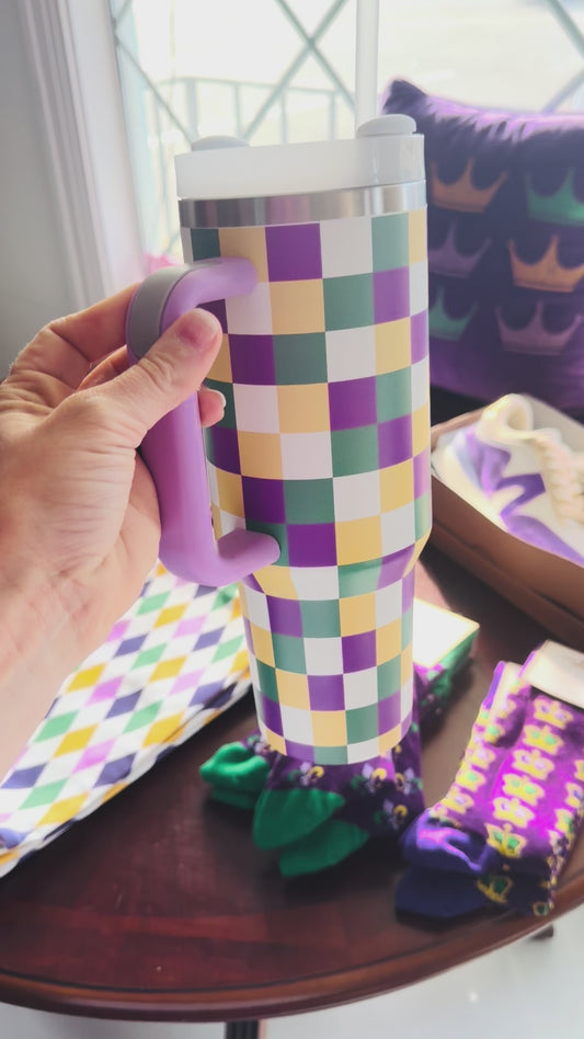 Mardi Gras Tumbler